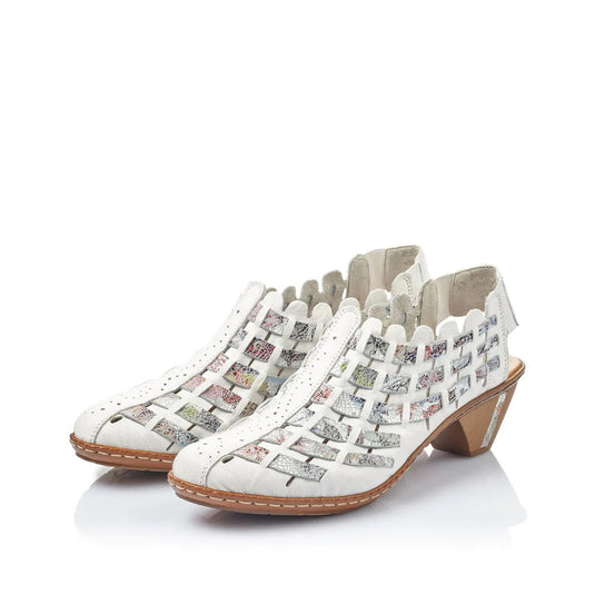 Rieker Women's Sina Slingback Weiss/Ice-Multi