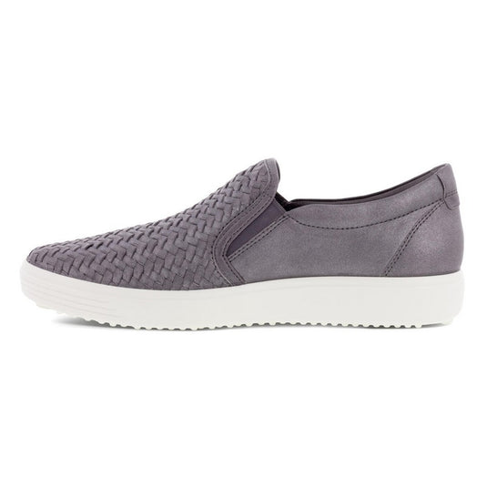 Ecco Women's Soft 7 Woven Slip-on 2.0 Gravity Metallic