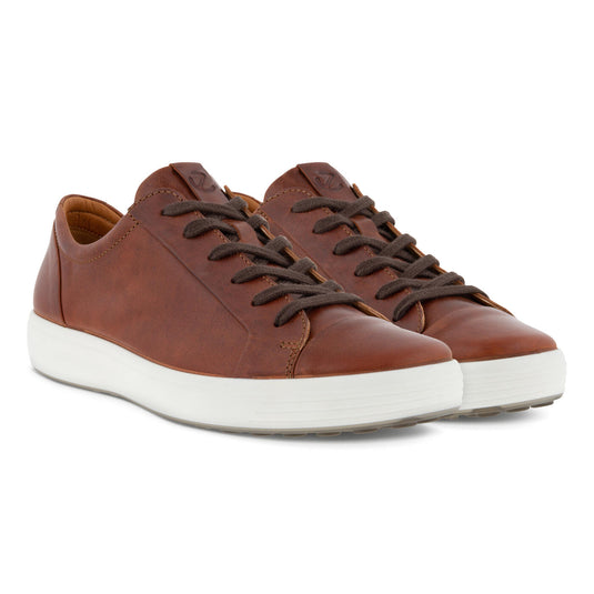 Ecco Men's Soft 7 City Lace Sneaker Cognac