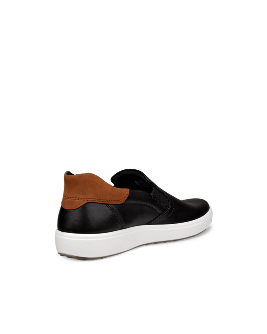 ECCO Men's Soft 7M Slip-in Shoe Black Leather