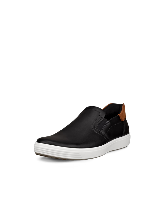 ECCO Men's Soft 7M Slip-in Shoe Black Leather