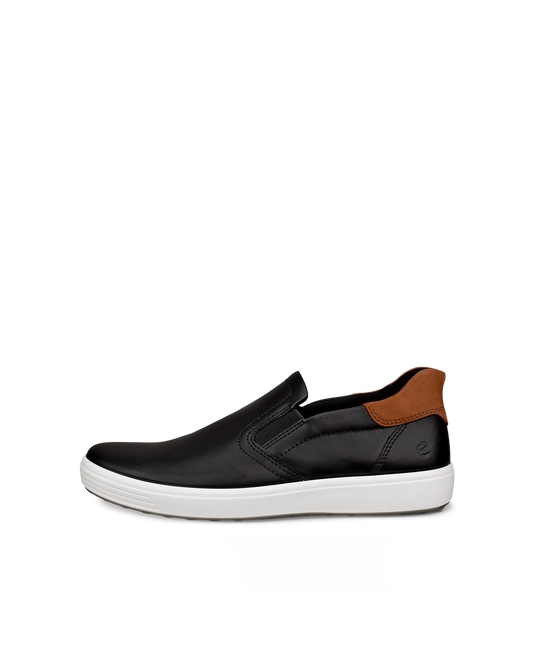 ECCO Men's Soft 7M Slip-in Shoe Black Leather