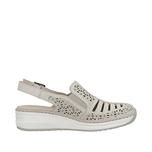 Rieker Women's Regina 659C7 Sandal Crema