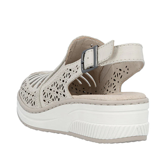 Rieker Women's Regina 659C7 Sandal Crema
