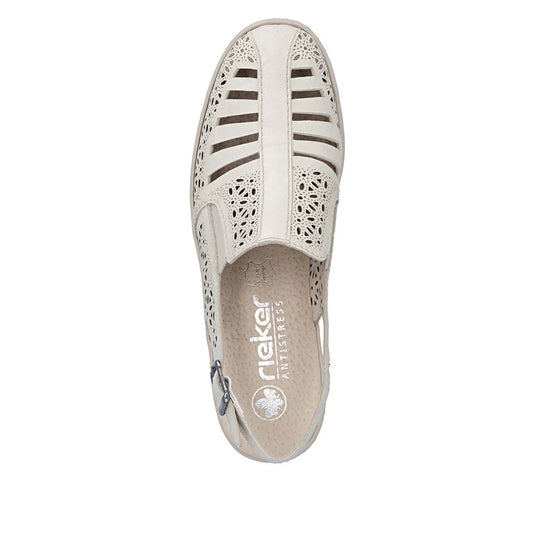 Rieker Women's Regina 659C7 Sandal Crema