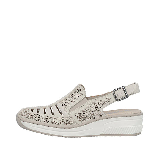 Rieker Women's Regina 659C7 Sandal Crema