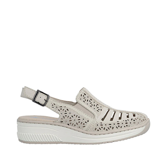 Rieker Women's Regina 659C7 Sandal Crema