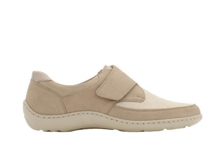 Women's Waldlaufer Henni Corda Lightgold Velcro Shoes Leather