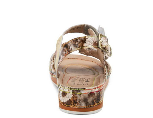 Spring Step L'Artiste Women's Joelina-Dazi Sandals Yellow Multi Leather Combo