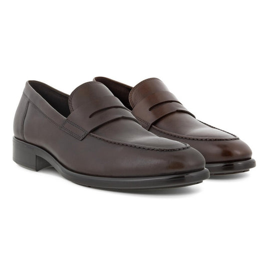 Ecco Men's Citytray Penny Loafers Cocoa Brown