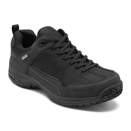 Dunham Men's Cloud Plus Waterproof Lace-Up Trekker Black Leather