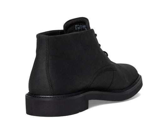 ECCO Men's Metropole London Lace Up Waterproof Chukka Boots Black Nubuck
