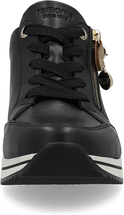 Remonte Women's Eleni Sneaker Schwarz/Ginger-gold/Schwarz
