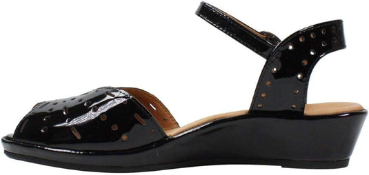 L'Amour Des Pieds Women's Brenn Sandals Black Patent