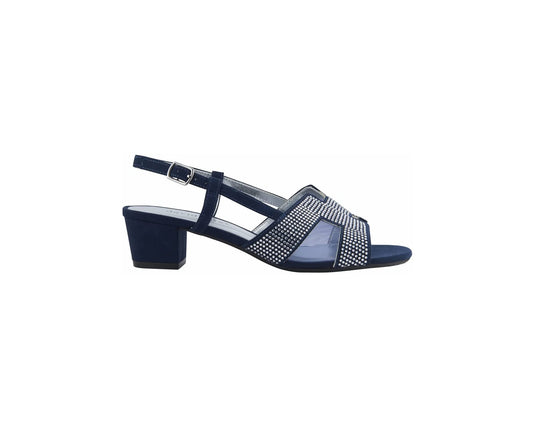 David Tate Women's AMBER Sandals Navy Nova Suede