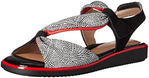 BeautiFeel Women's Camille Flat Sandal Black/White