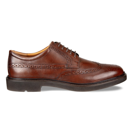 Ecco Men's Metropole London Wingtip Dress Shoe Cognac