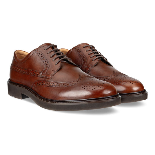 Ecco Men's Metropole London Wingtip Dress Shoe Cognac