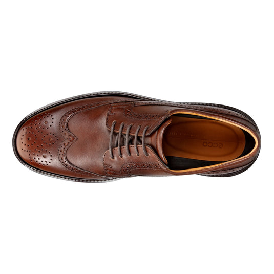 Ecco Men's Metropole London Wingtip Dress Shoe Cognac