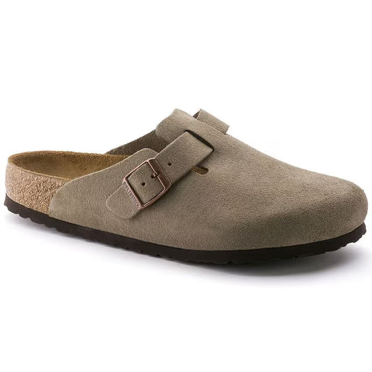 Birkenstock Sandals Boston Taupe Suede Leather