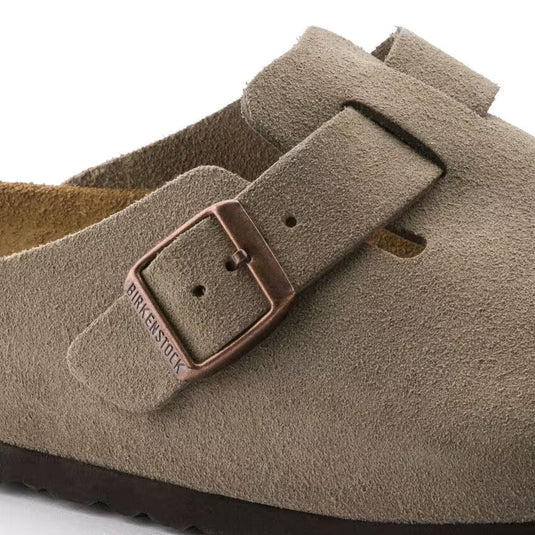 Birkenstock Sandals Boston Taupe Suede Leather