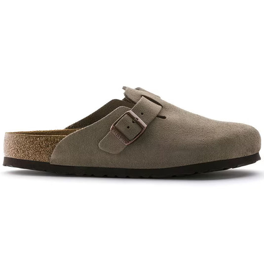 Birkenstock Sandals Boston Taupe Suede Leather