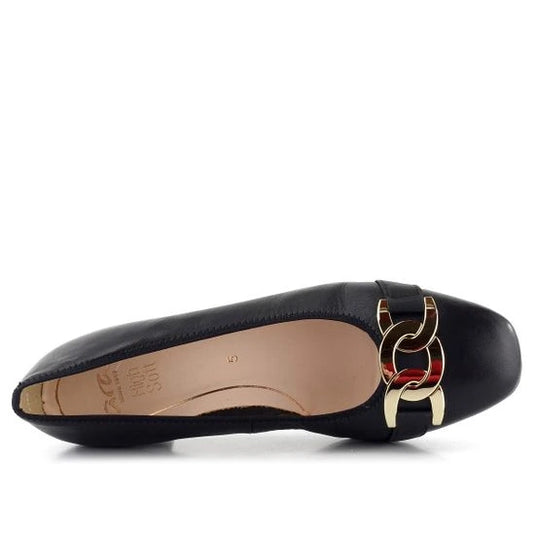 Ara Women's Nappa-Soft Black Leather with Gold