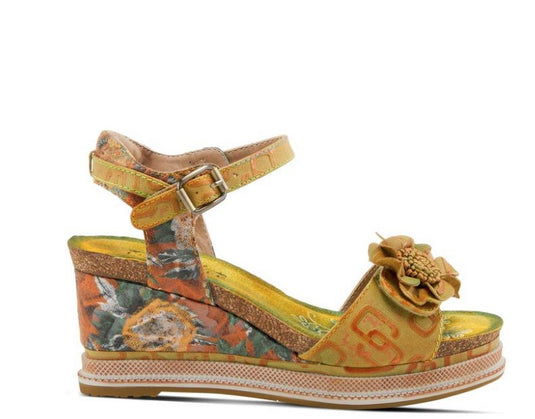 Spring Step L'Artiste Women's Vienrose-Fleur Sandals Yellow Multi