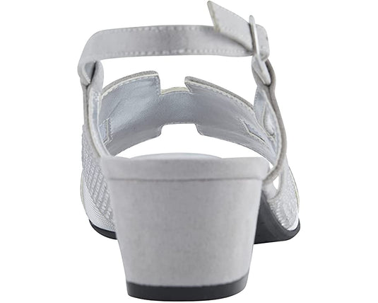 David Tate Women's AMBER Sandals Silver Nova Suede