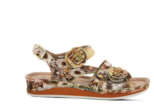 Spring Step L'Artiste Women's Joelina-Dazi Sandals Yellow Multi Leather Combo