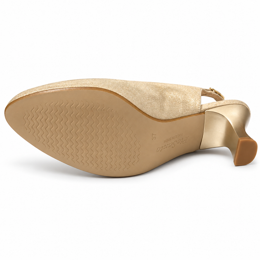 PieSanto Women's Slingback Kit Pump 240230 Beige