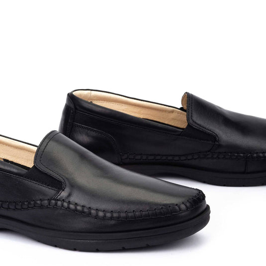 Pikolinos Men's MARBELLA Elastic closure moccasins Black