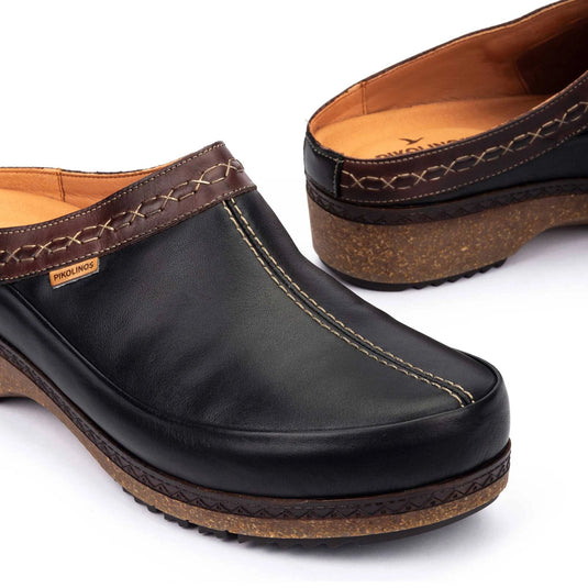 Pikolinos Women's GRANADA W0W-3922 leather clogs Black