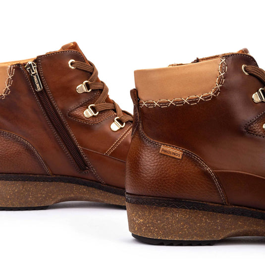 Pikolinos women's GRANADA W0W-8676 lace and zip fastening ankle boots Cuero