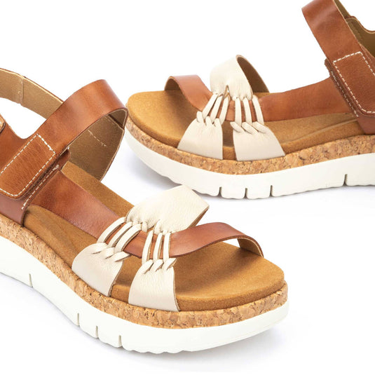 Pikolinos Women's PALMA hook-and-loop closure sandals Marfil