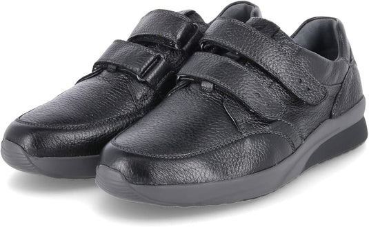 Waldlaufer Men's K-Fabian Velcro Shoe Black Leather