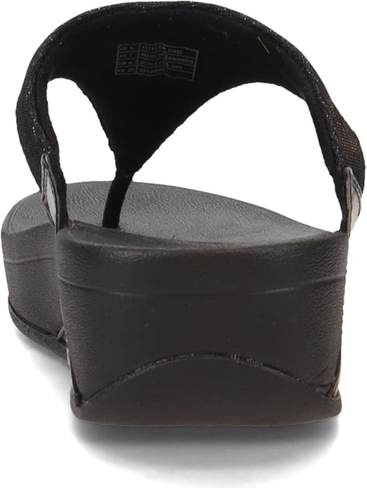 Fitflop Women's Lulu Shimmerlux Flip Flop Black