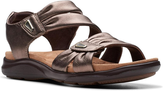 Clarks Women's Kitly Ave Sandal Bronze Leather