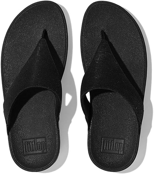 Fitflop Women's Lulu Shimmerlux Flip Flop Black