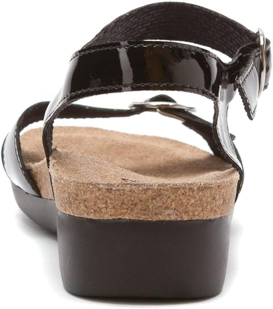 Munro Women's Donna Sandal Black Patent