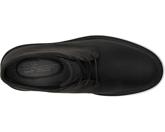 ECCO Men's Metropole London Lace Up Waterproof Chukka Boots Black Nubuck