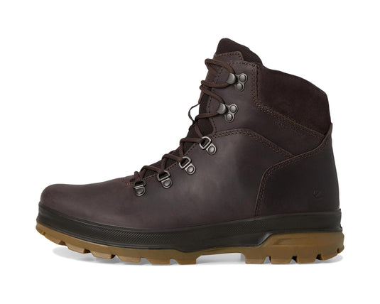 ECCO Men's Rugged Track Plain Toe High Waterproof Hiking Boot Coffee