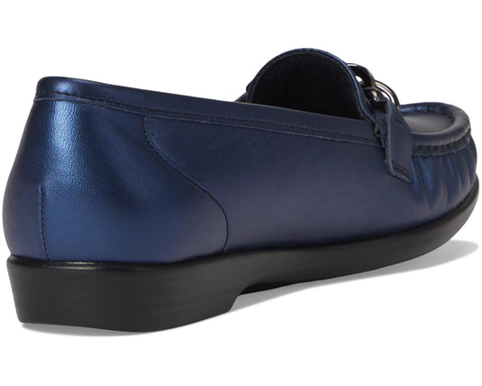 SAS Women's Metro Link Comfort Loafers Metallic Navy