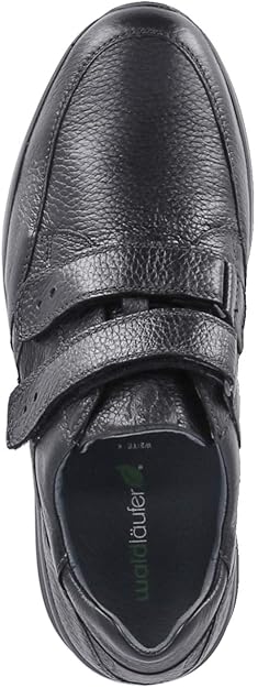 Waldlaufer Men's K-Fabian Velcro Shoe Black Leather