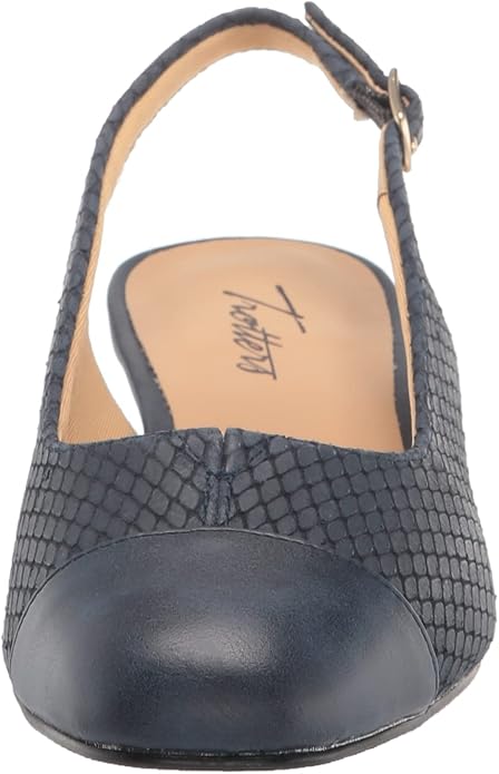 Trotters Women's Dea Slingback Sandals Navy Diamond