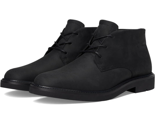 ECCO Men's Metropole London Lace Up Waterproof Chukka Boots Black Nubuck
