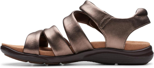 Clarks Women's Kitly Ave Sandal Bronze Leather