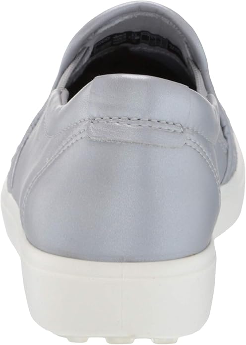 Ecco Women's Soft 7 Slip-On Silver Grey Metallic