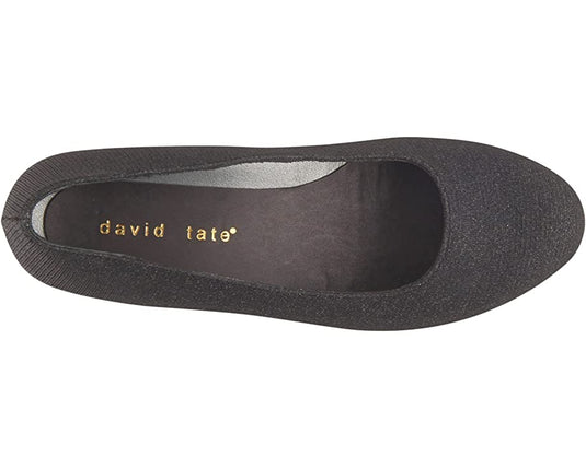 David Tate Women's Suave Pump Black Metallic Fabric