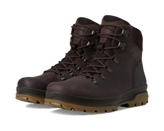 ECCO Men's Rugged Track Plain Toe High Waterproof Hiking Boot Coffee